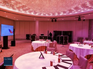 Setup for an event in Singapore
