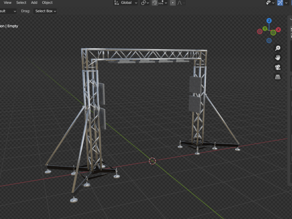 Technical drawings of Goalpost Truss